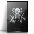 Modern Pop Art Wall Art - Black & White KAWS Inspired Canvas Print