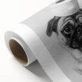 Pug Bathroom Wall Art - Modern Black and White Bathroom Decor