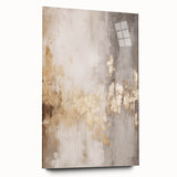 Large abstract wall art in cool blue and gray tones on acrylic glass, suitable for bedroom or dining room decor.