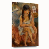 Modern Wall Art - Abstract Seated Figure for Minimalist Decor