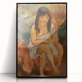 Modern Wall Art - Abstract Seated Figure for Minimalist Decor