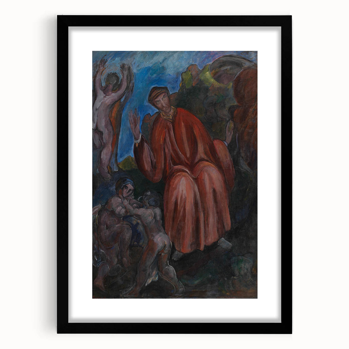 Modern Wall Art - Abstract Dante-Inspired Scene for Unique Decor