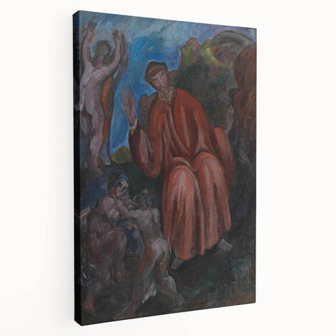 Modern Wall Art - Abstract Dante-Inspired Scene for Unique Decor