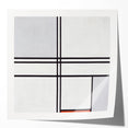 Modern Wall Art - Minimalist Composition in Gray, White, and Red