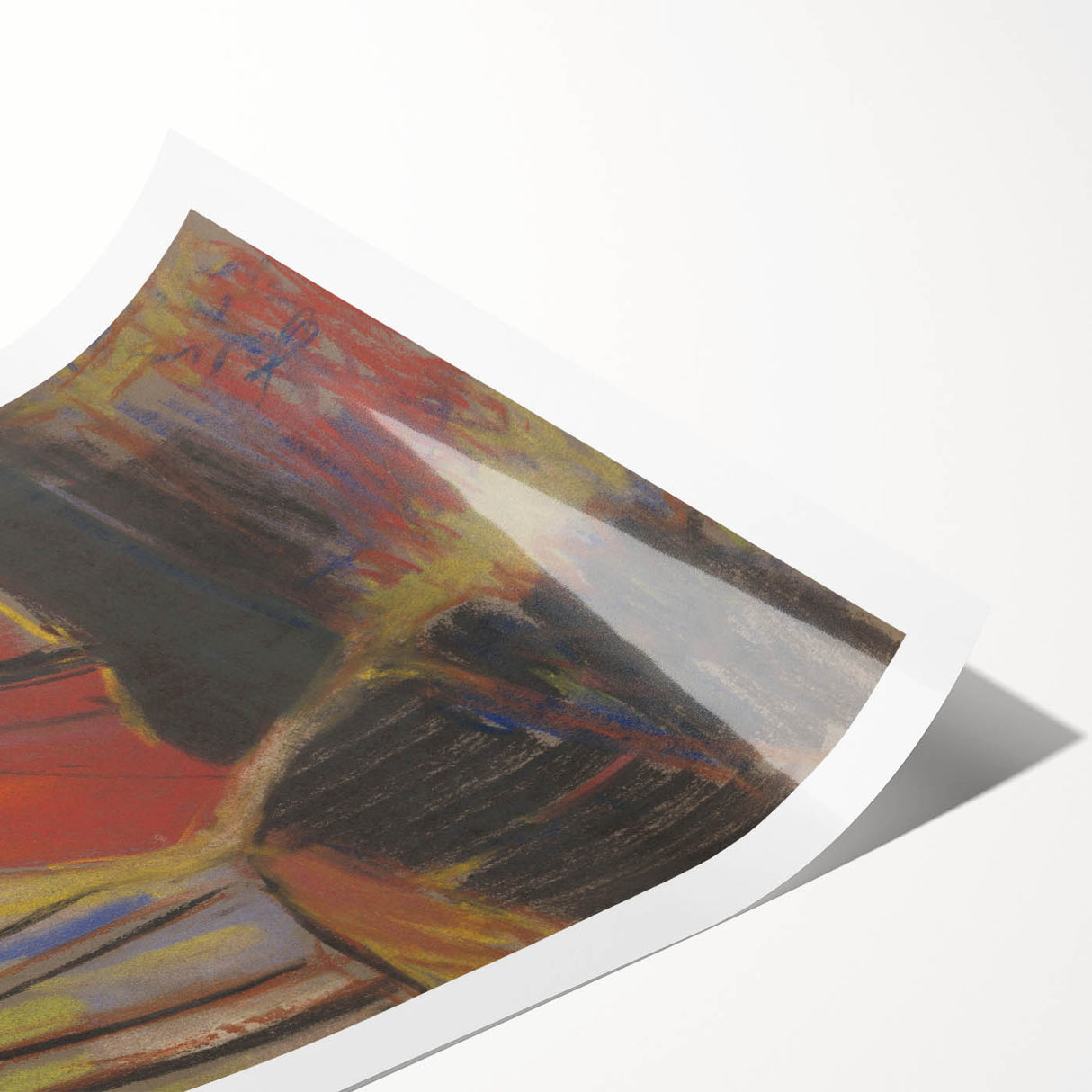 Modern Wall Art - Abstract Red Sailboat Design for Trendy Decor