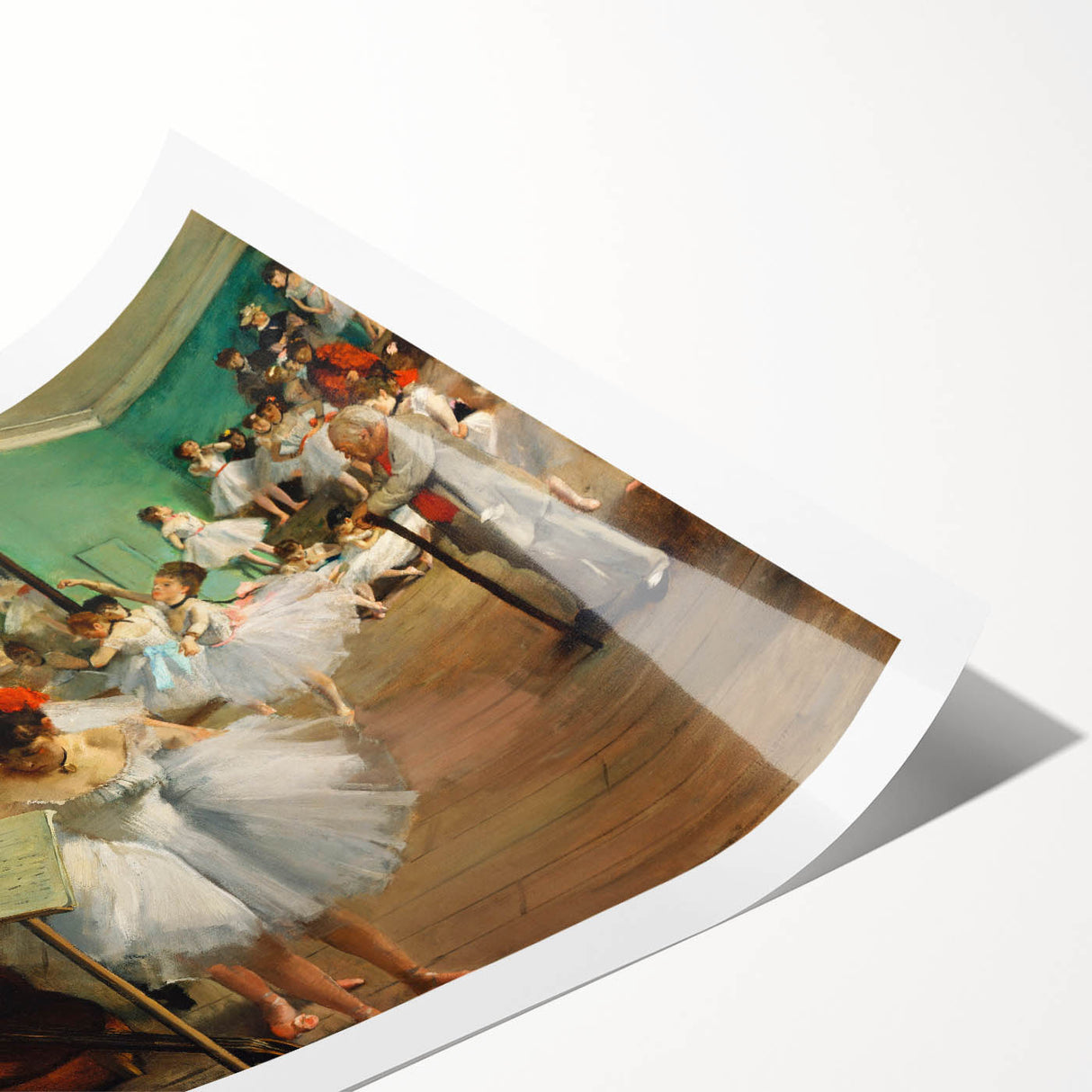 Impressionist Ballet Scene - Edgar Degas Dance Class Wall Art Print