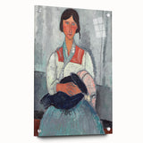 Modern Wall Art - Abstract Portrait of Gypsy Woman with Baby