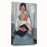 Modern Wall Art - Abstract Portrait of Gypsy Woman with Baby