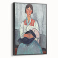 Modern Wall Art - Abstract Portrait of Gypsy Woman with Baby