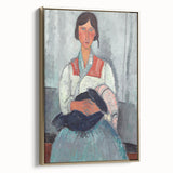 Modern Wall Art - Abstract Portrait of Gypsy Woman with Baby