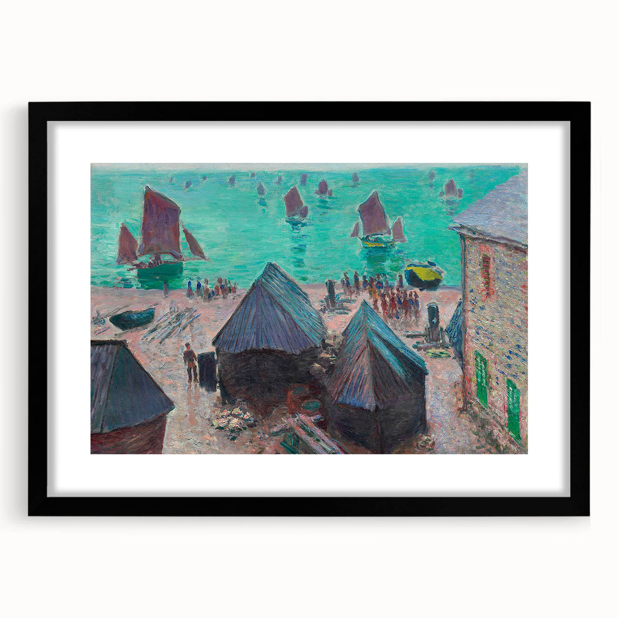 Impressionist Art – Sunset Over the River Claude Monet Style Print