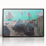 Impressionist Art – Sunset Over the River Claude Monet Style Print