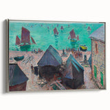 Impressionist Art – Sunset Over the River Claude Monet Style Print