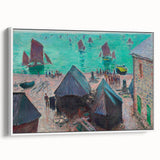 Impressionist Art – Sunset Over the River Claude Monet Style Print