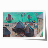 Impressionist Art – Sunset Over the River Claude Monet Style Print