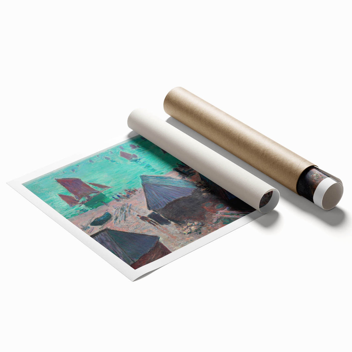 Impressionist Art – Sunset Over the River Claude Monet Style Print