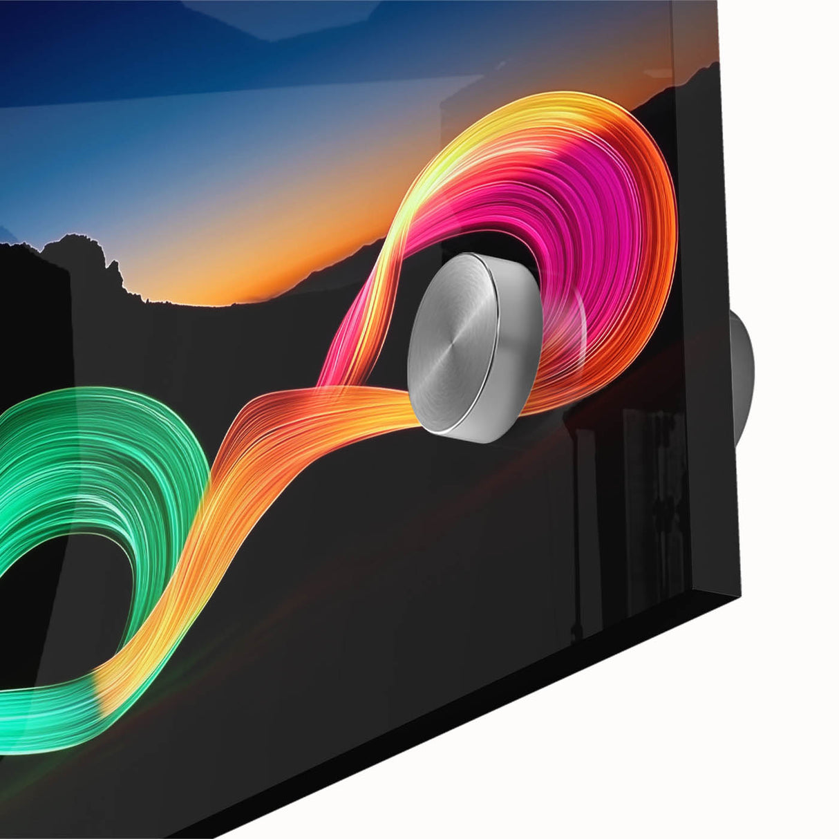 Neon Light Dance – Dynamic Abstract Color Trail Motion Wall Art