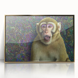 Framed acrylic artwork showcasing a vibrant animal design in gold tones, ideal for modern decor. Perfect for enhancing living spaces with a touch of elegance.