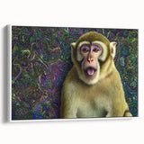 Framed canvas showcasing a beautifully detailed animal design, featuring vibrant colors and a white border, ideal for enhancing modern home decor.