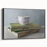 Black and white vintage poster art of a landscape on framed canvas, ideal for bedroom wall decor.