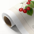 Art Deco poster featuring an array of stylized fruits in vibrant colors on rolled canvas, ideal for nursery wall art.
