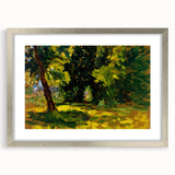 Impressionist Nature Wall Art - Finch's Bushes Landscape, Framed Print