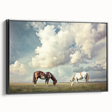 Framed canvas artwork showcasing a vibrant landscape of rolling fields, featuring rich green hues and a black frame, ideal for home decor and artistic ambiance.