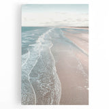 Black and white abstract summer-themed print on stretched canvas, ideal for kitchen art.