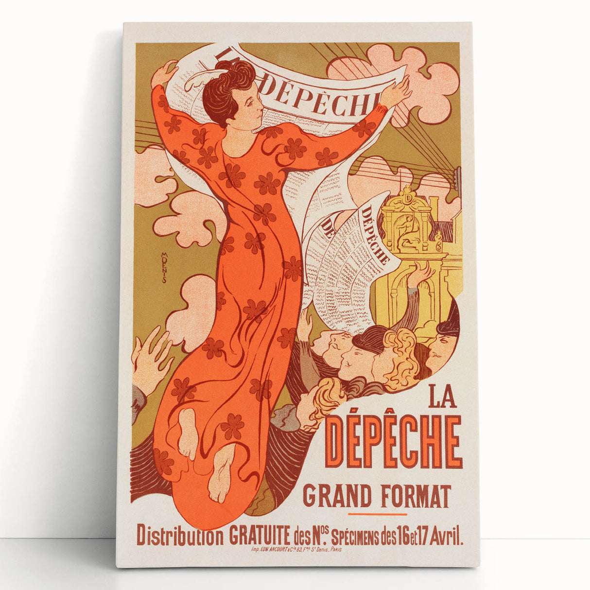 Modern Wall Art - Vintage Poster of La Dépêche de Toulouse