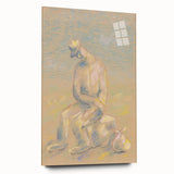 Modern Wall Art - Abstract Pastel Portrait of an Emigrant