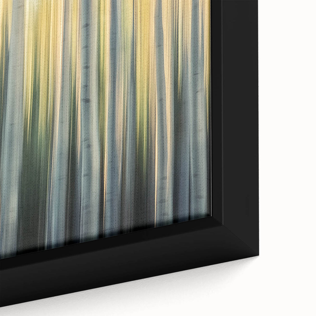 Golden Birch Blur – Dynamic Abstract Forest Motion Wall Art