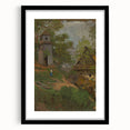 Romanticism Art: Wooden Belfry and Rustic Village Canvas Print