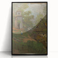 Romanticism Art: Wooden Belfry and Rustic Village Canvas Print