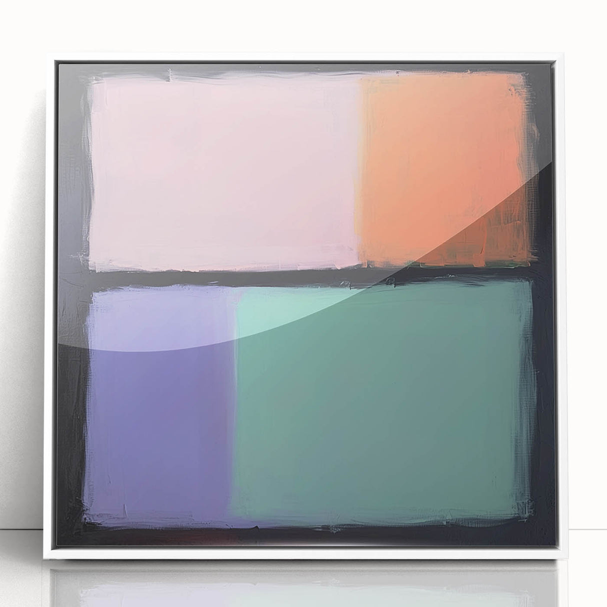 Abstract Pastel Bedroom Wall Art – Modern Canvas Print