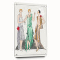 Chic Art Deco Wall Art - Trio of Stylish Women in Vintage Evening Gowns