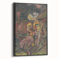 Emotive Expressionist Landscape - Departure Canvas Print in Bold Colors
