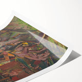 Emotive Expressionist Landscape - Departure Canvas Print in Bold Colors