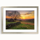 Landscape barn frame with a silver mat, showcasing a rustic design that complements modern decor, perfect for enhancing home interiors.