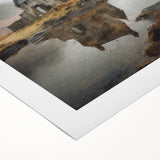 Landscape countryside wall art on rolled canvas, showcasing vibrant green fields and a serene sky, perfect for home decor and nature lovers.