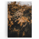 Large black and white stretched canvas featuring a minimalist autumn tree scene, ideal for kitchen wall art.