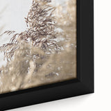 Black wall art depicting a summer scene with textured, colorful accents on a large framed canvas.