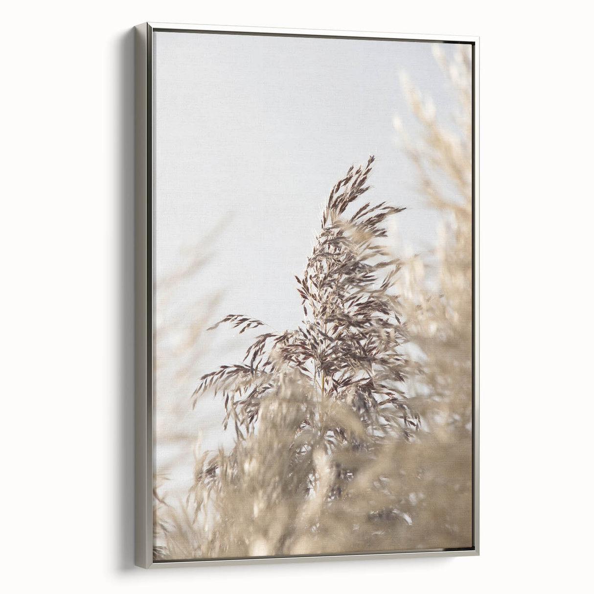 Framed canvas featuring a vintage landscape art painting with colorful summer imagery on a black background.