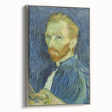 Silver-framed canvas featuring a vibrant Van Gogh landscape painting, ideal for adding a colorful touch to any room.