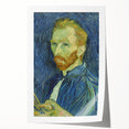 Rolled canvas print of Van Gogh-inspired floral art in vibrant colors, ideal for art wall dining room.