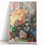 Impressionist Flower Vase Wall Art - Vibrant Floral Still Life Print