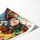 Impressionist Flower Vase Wall Art - Vibrant Floral Still Life Print