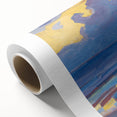 Modern Wall Art - Serene Seascape in Vibrant Blues and Yellows