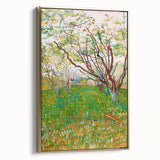 Impressionist Orchard Landscape - Vibrant Springtime Wall Art Print