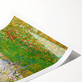 Impressionist Orchard Landscape - Vibrant Springtime Wall Art Print