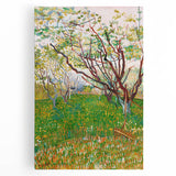 Impressionist Orchard Landscape - Vibrant Springtime Wall Art Print